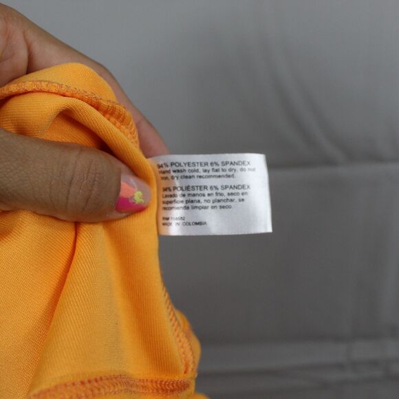 Frankies Bikinis Shorts Womens Small Morgan Terry High Rise Sundown Orange Beach - Picture 10 of 13